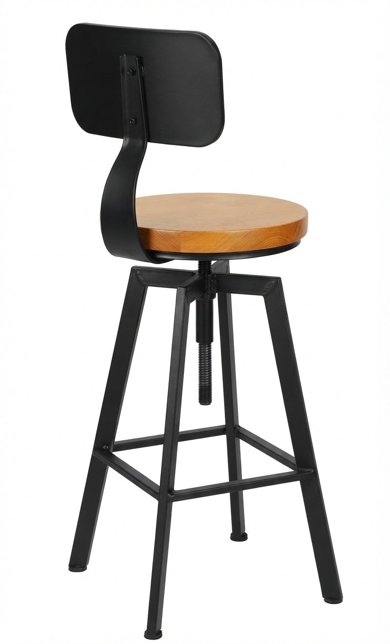 Tabouret de Bar Bois & Métal Réglable – Detroit