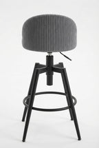 Tabouret de Bar Velours Côtelé Pivotant – Zélio