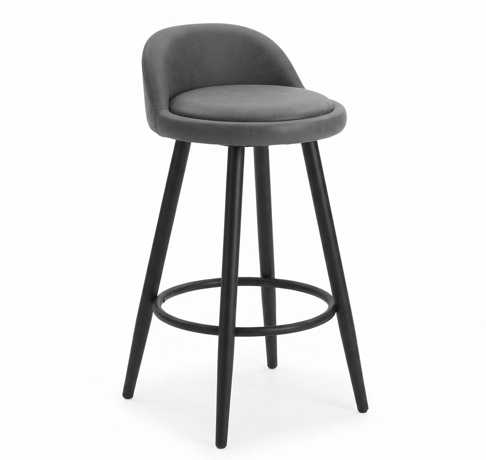 Tabouret de Bar Velours Gris – Norvello
