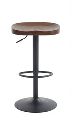 Tabouret de Bar Bois d’Orme Réglable – Riga