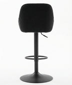 Tabouret de Bar Tissu Chenille Noir – Valerio
