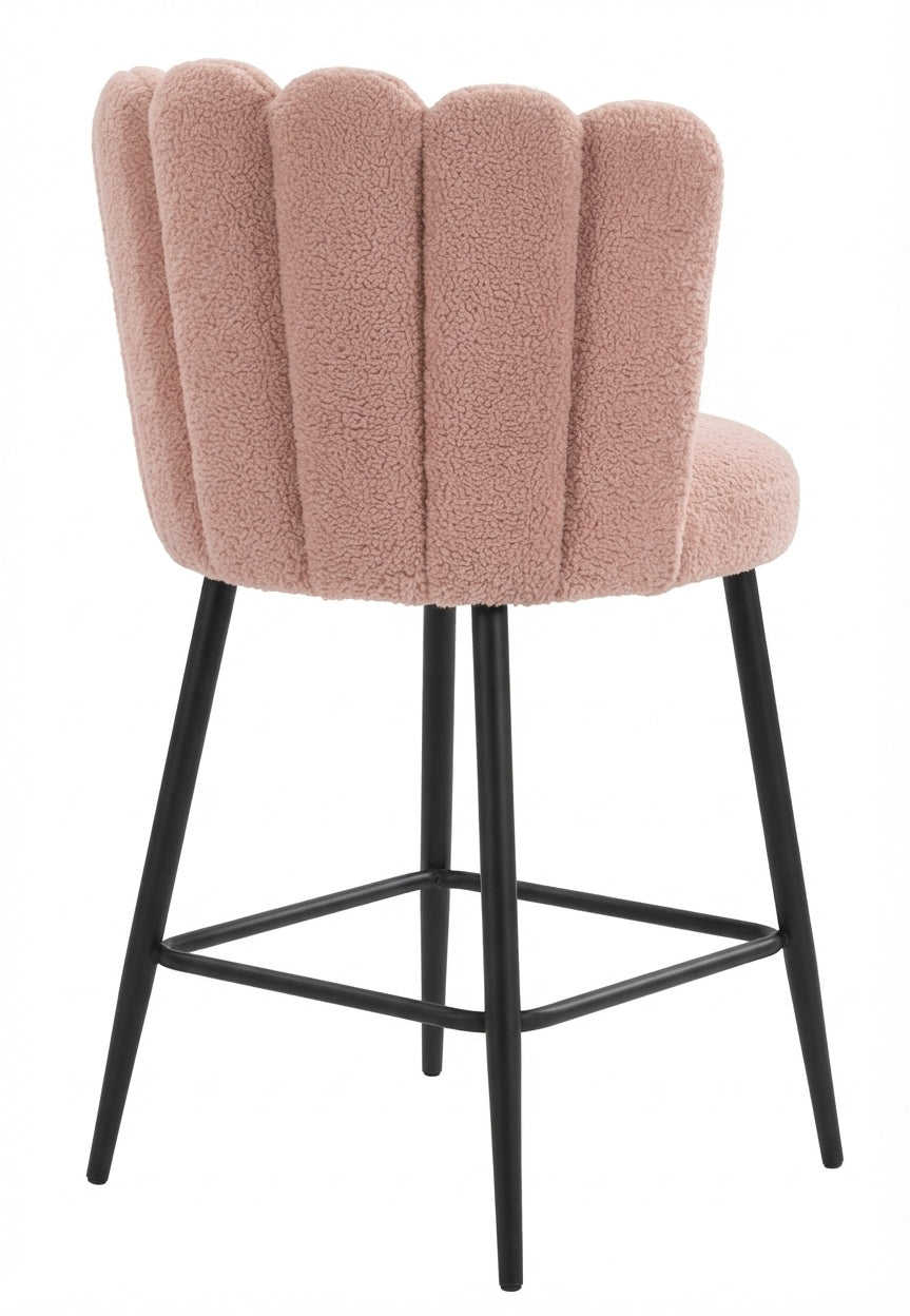Tabouret de Bar Bouclette Rose – Elvoria