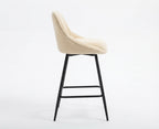 Tabouret de Bar Velours Côtelé Beige – Mavero