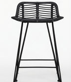 Tabouret de Bar Rotin Noir – Kaïro