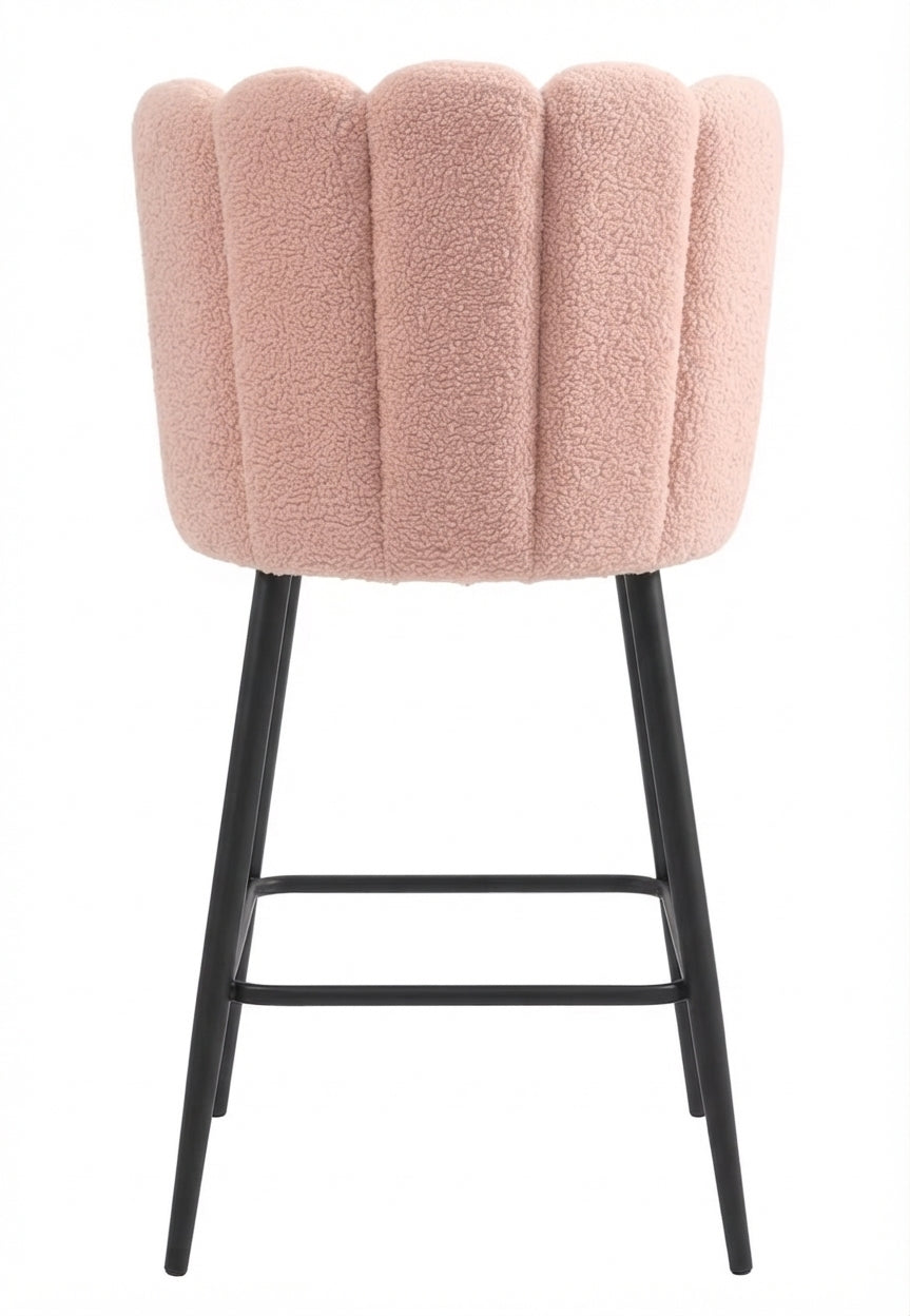 Tabouret de Bar Bouclette Rose – Elvoria