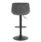 Tabouret de Bar Velours Gris Capitonné – Avelio