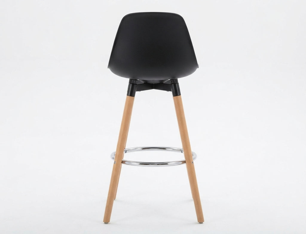 Tabouret de Bar Bois & Assise Noire – Maïko