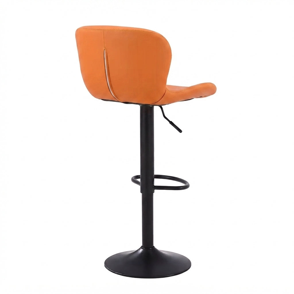 Tabouret de Bar Réglable en Similicuir – Alba Orange