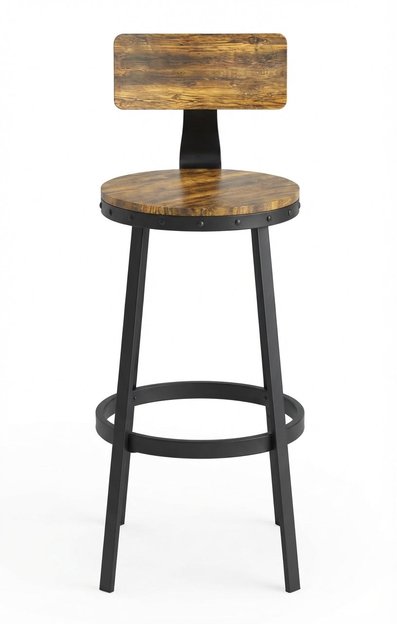Tabouret de Bar en Bois et Métal – Sheffield
