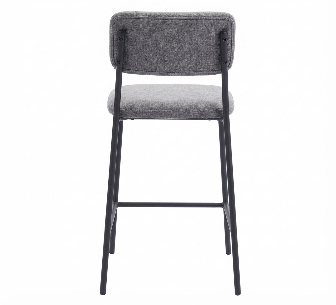 Tabouret de Bar Tissu Chenille Gris – Tavira