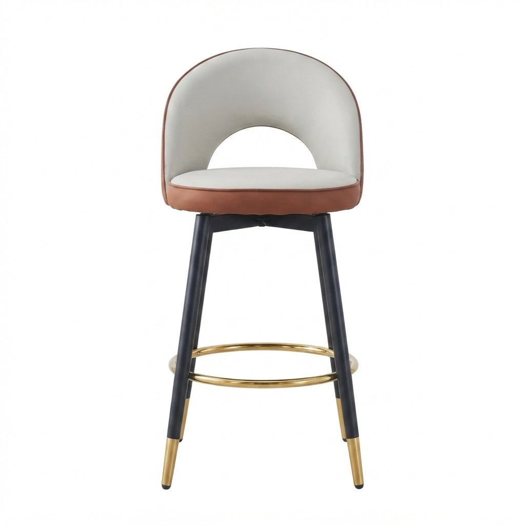 Tabouret de Bar Simili Cuir Pivotant - Sienna
