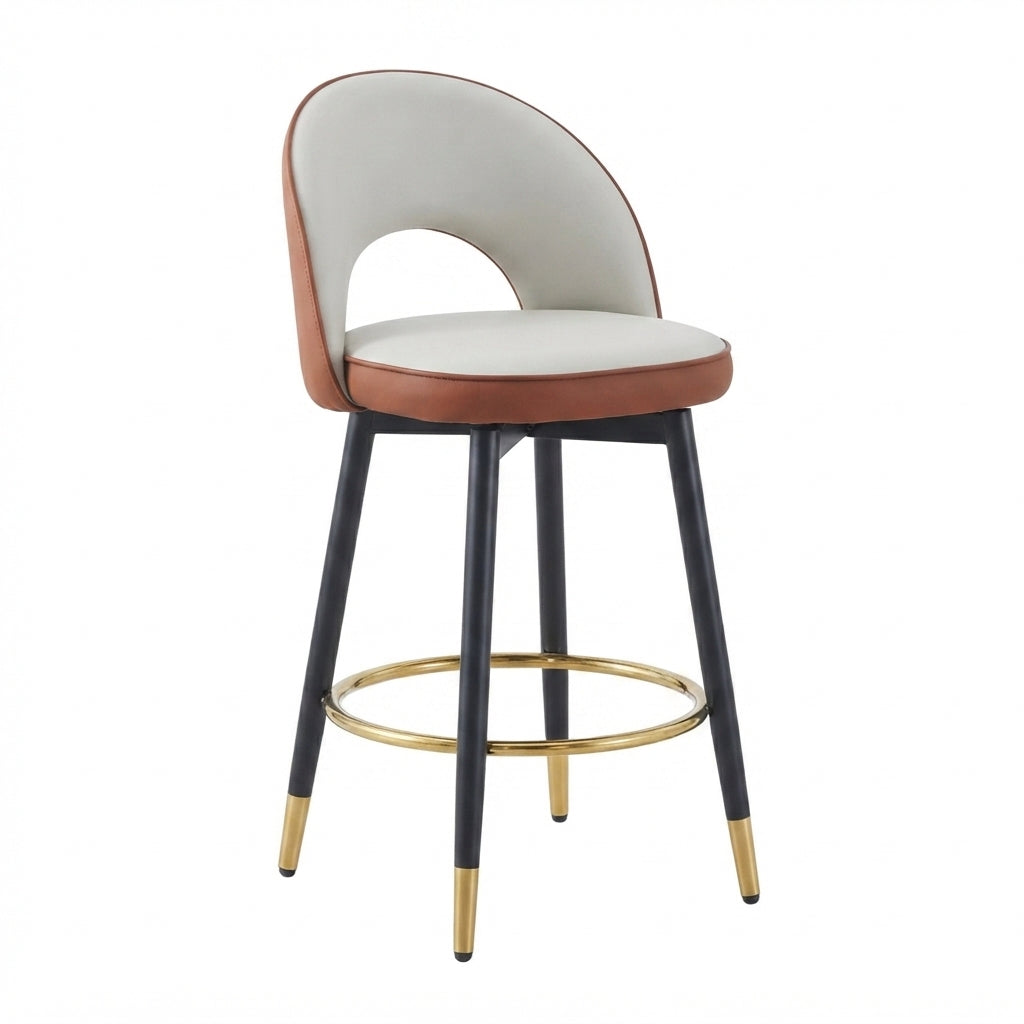 Tabouret de Bar Simili Cuir Pivotant - Sienna