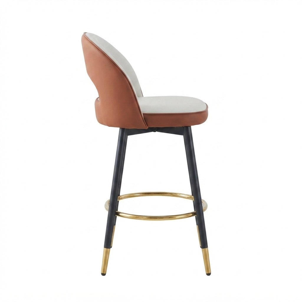 Tabouret de Bar Simili Cuir Pivotant - Sienna
