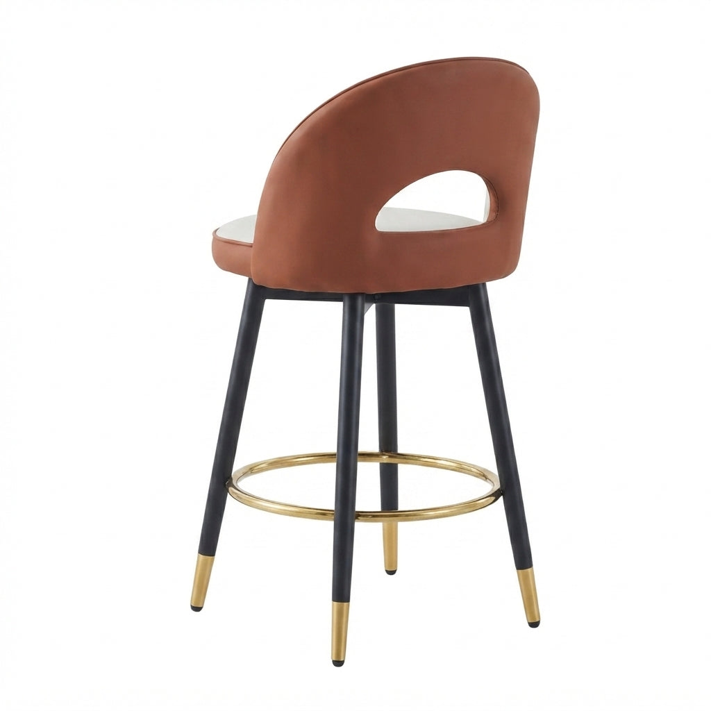 Tabouret de Bar Simili Cuir Pivotant - Sienna