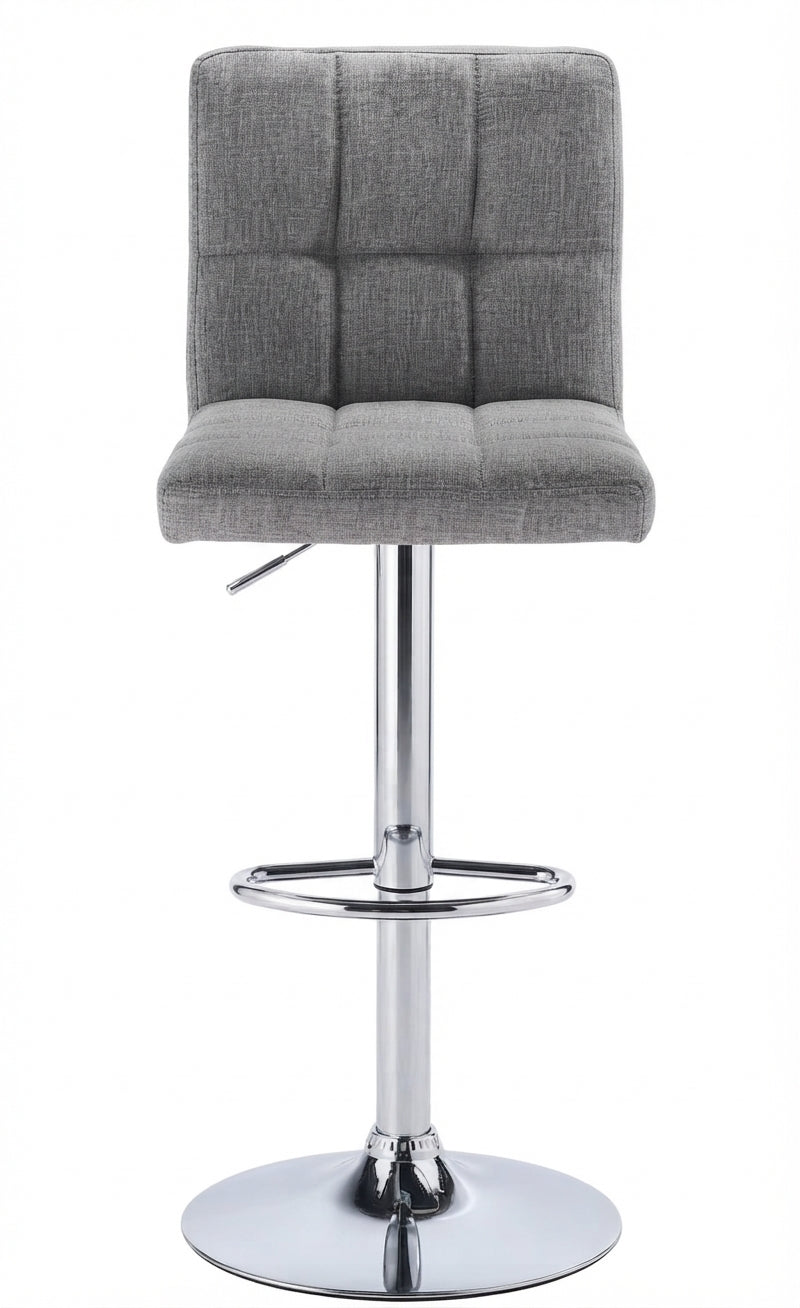 Tabouret de Bar Tissu Gris Capitonné – Zavano