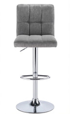 Tabouret de Bar Tissu Gris Capitonné – Zavano