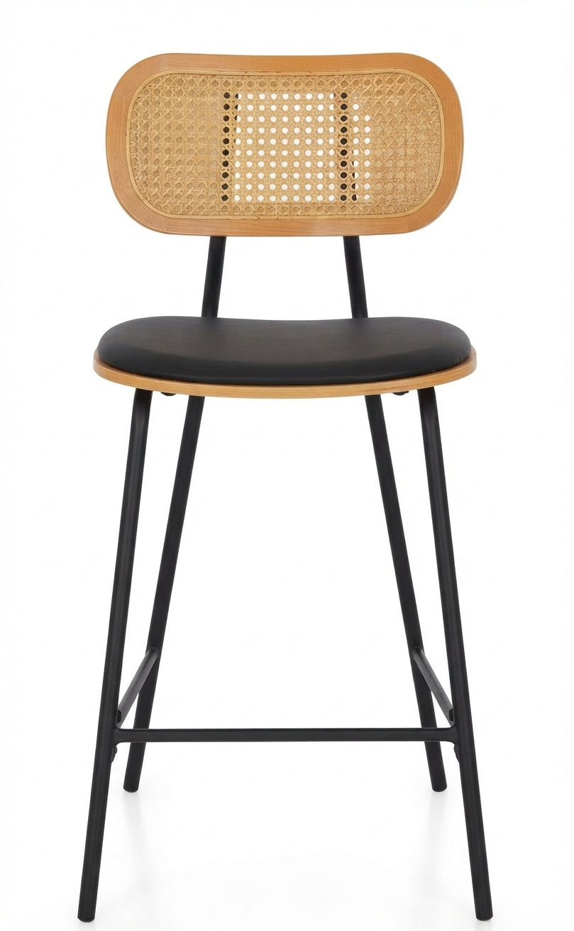 Tabouret de Bar Rotin & Bois – Calista