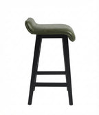 Tabouret de Bar Simili Cuir Vert & Bois – Orvieto