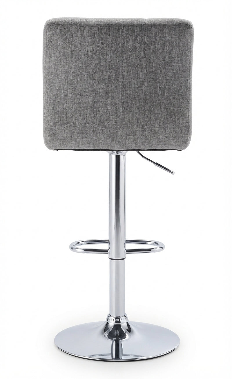 Tabouret de Bar Tissu Gris Capitonné – Zavano