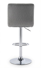 Tabouret de Bar Tissu Gris Capitonné – Zavano