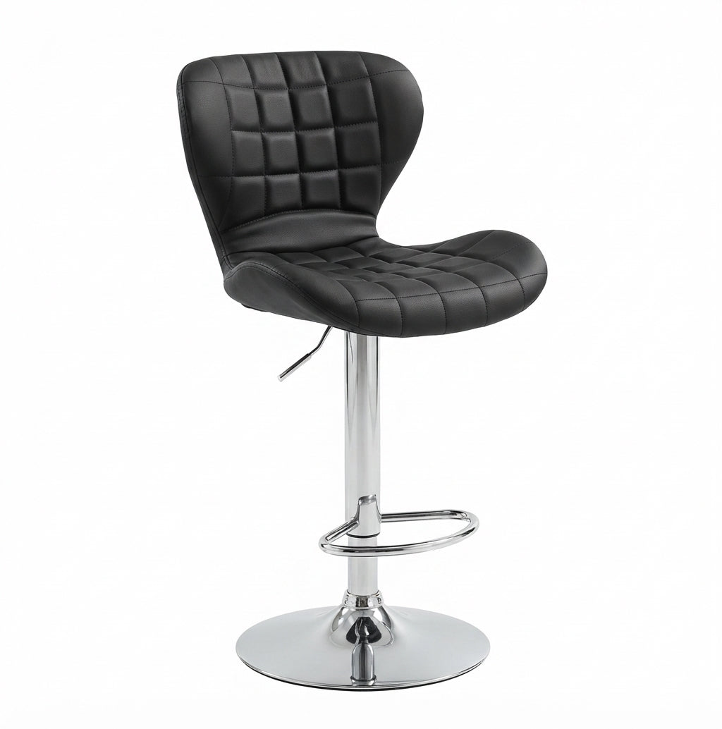 Tabouret de Bar Noir Capitonné – Novaro