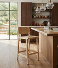 Tabouret de Bar en Bois & Rotin – Palma