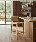 Tabouret de Bar en Bois & Rotin – Palma