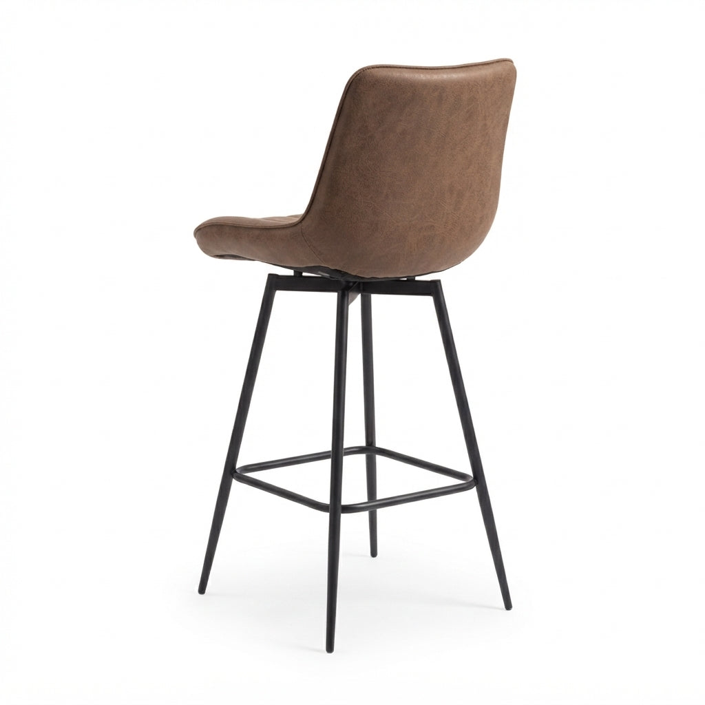 Tabouret de Bar Simili Cuir Marron – Chester