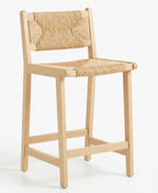 Tabouret de Bar en Bois & Rotin – Palma