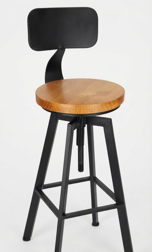 Tabouret de Bar Bois & Métal Réglable – Detroit