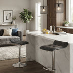 Tabouret de Bar Simili Cuir Gris – Soren