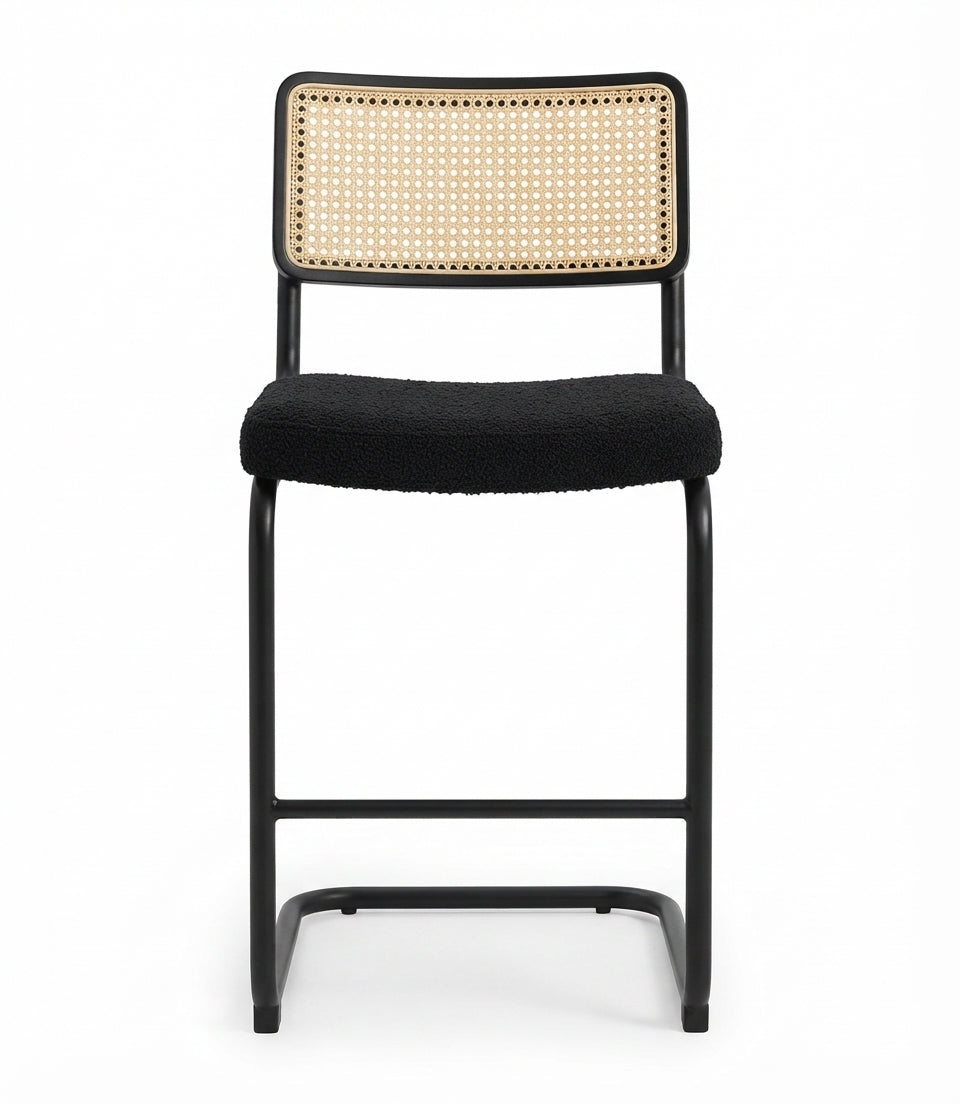 Tabouret de Bar Rotin & Tissu – Valencia