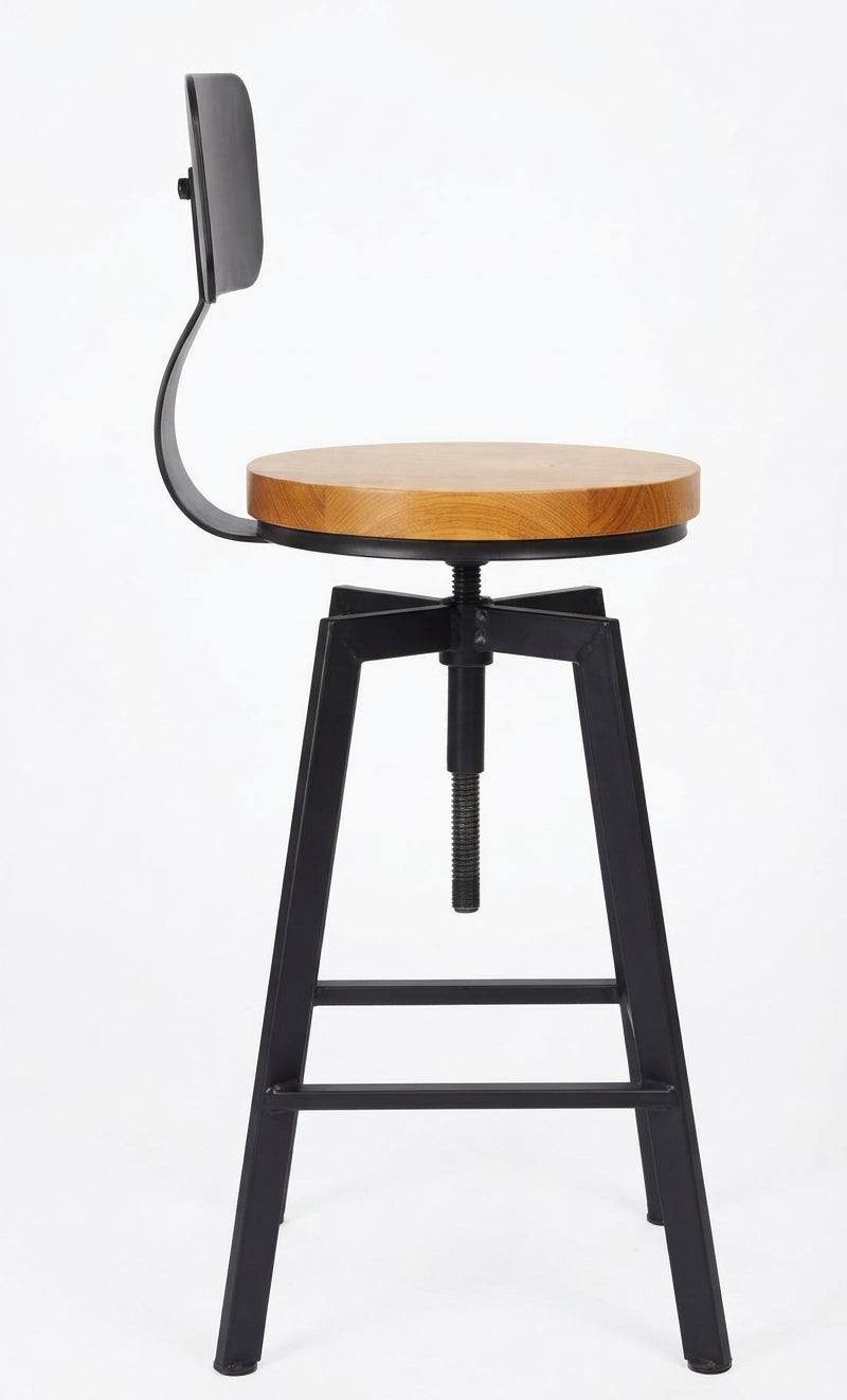 Tabouret de Bar Bois & Métal Réglable – Detroit
