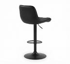 Tabouret de Bar Noir Capitonné – Velmora