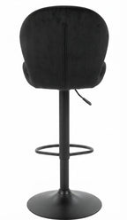 Tabouret de Bar Velours Noir Pivotant – Néro