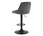 Tabouret de Bar Velours Gris – Zorvane