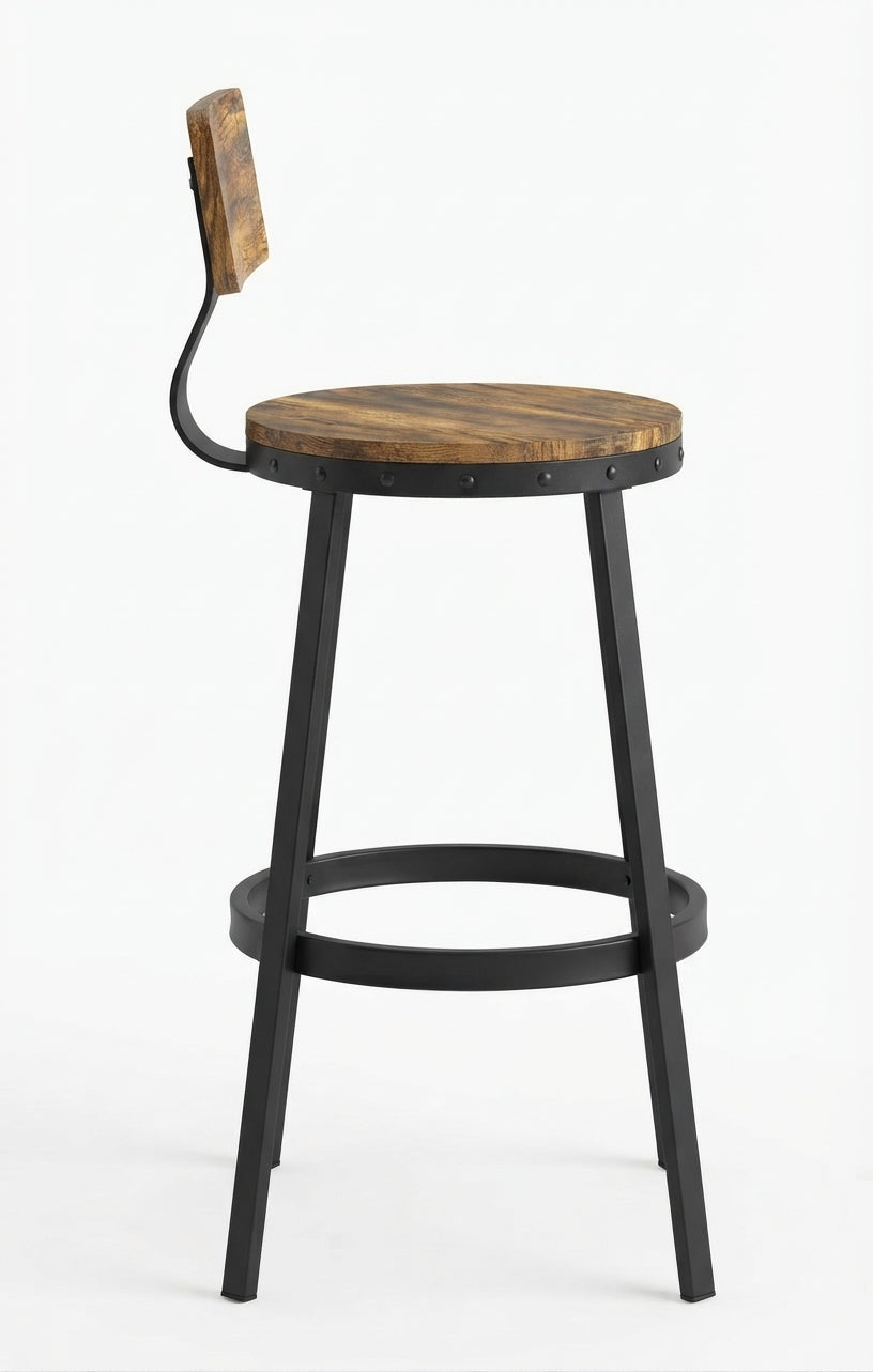 Tabouret de Bar en Bois et Métal – Sheffield