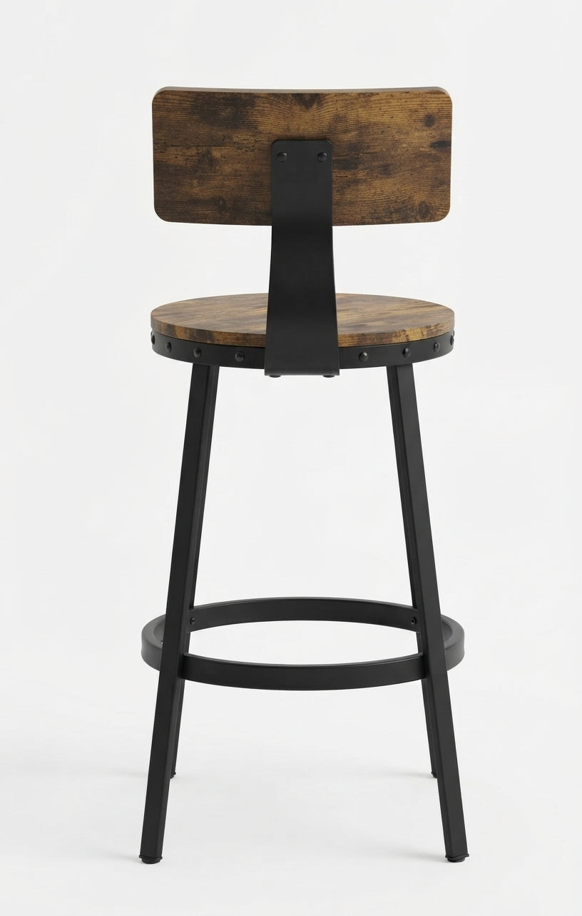 Tabouret de Bar en Bois et Métal – Sheffield