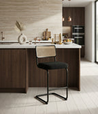 Tabouret de Bar Rotin & Tissu – Valencia