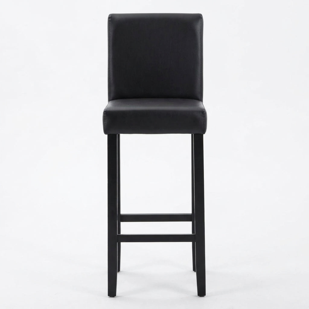 Tabouret de Bar Simili Cuir Noir – Oxford