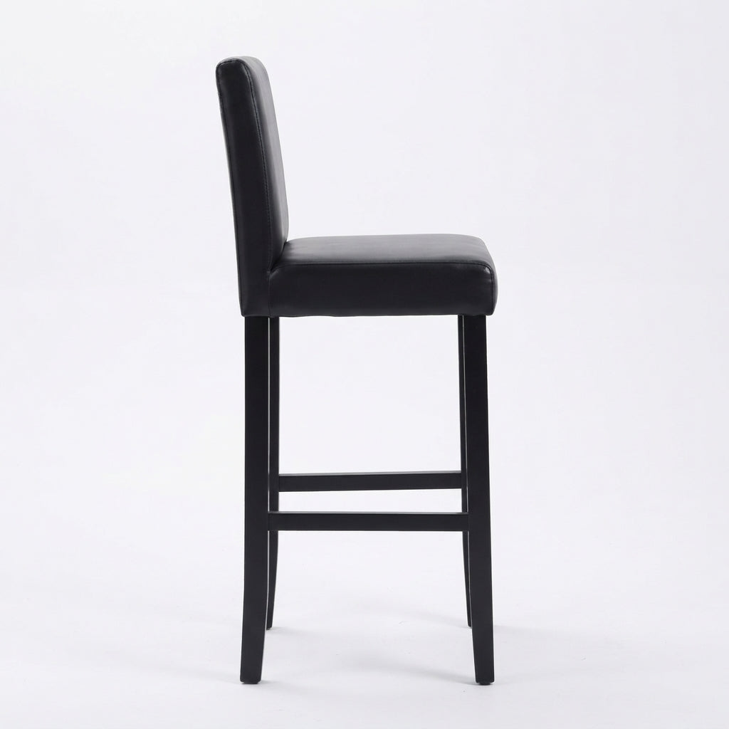 Tabouret de Bar Simili Cuir Noir – Oxford