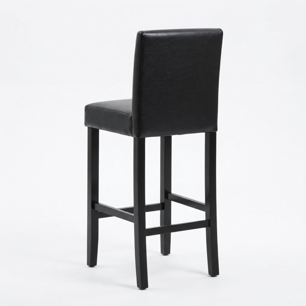 Tabouret de Bar Simili Cuir Noir – Oxford