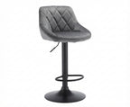 Tabouret de Bar Velours Gris – Zorvane