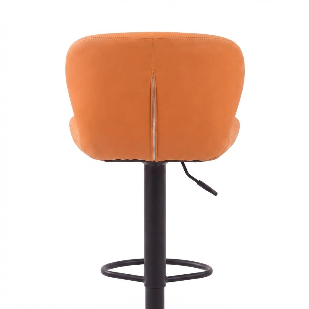 Tabouret de Bar Réglable en Similicuir – Alba Orange