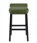 Tabouret de Bar Simili Cuir Vert & Bois – Orvieto