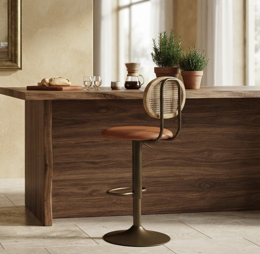 Tabouret de Bar Rotin Réglable – Oria