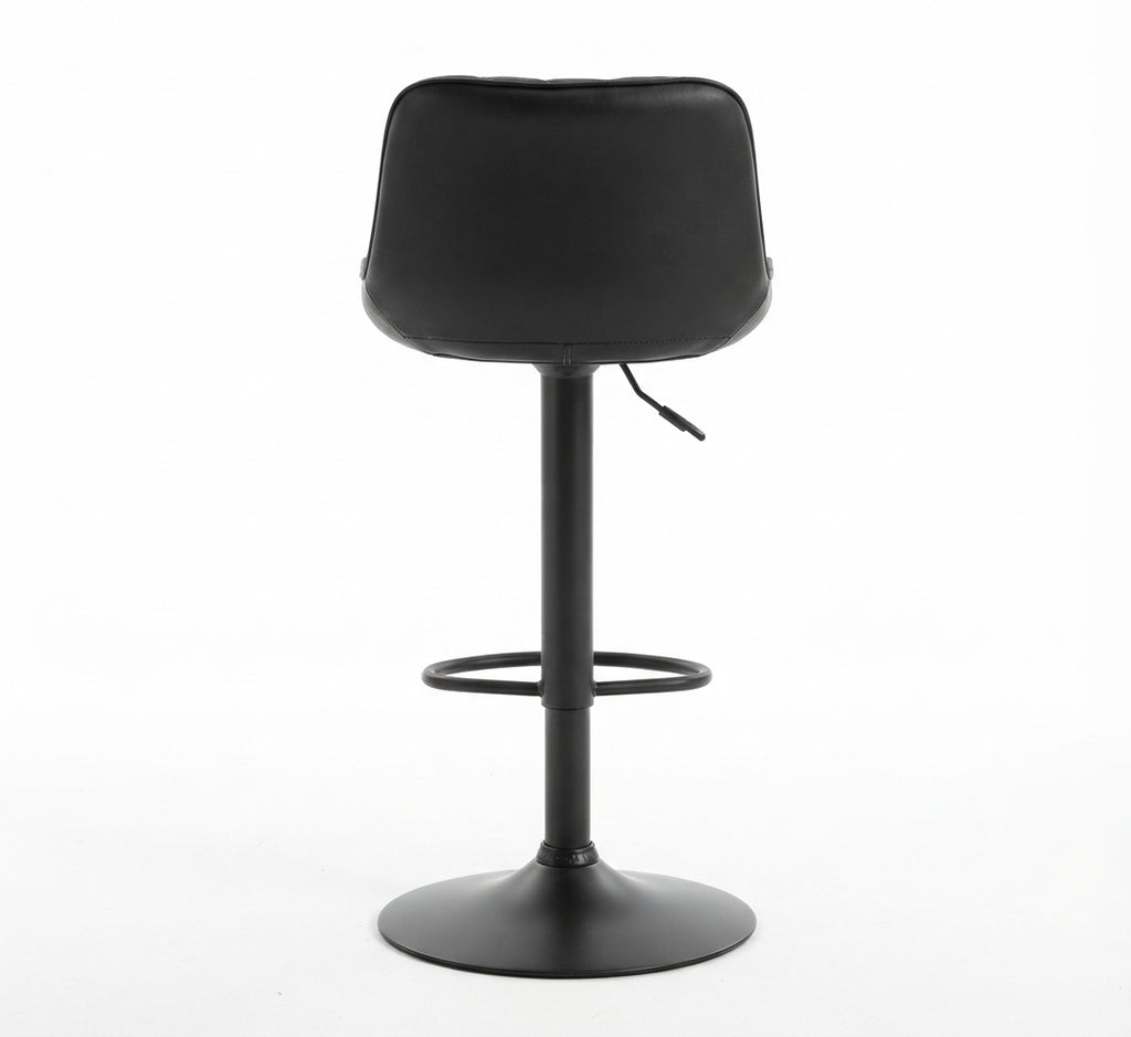Tabouret de Bar Noir Capitonné – Velmora