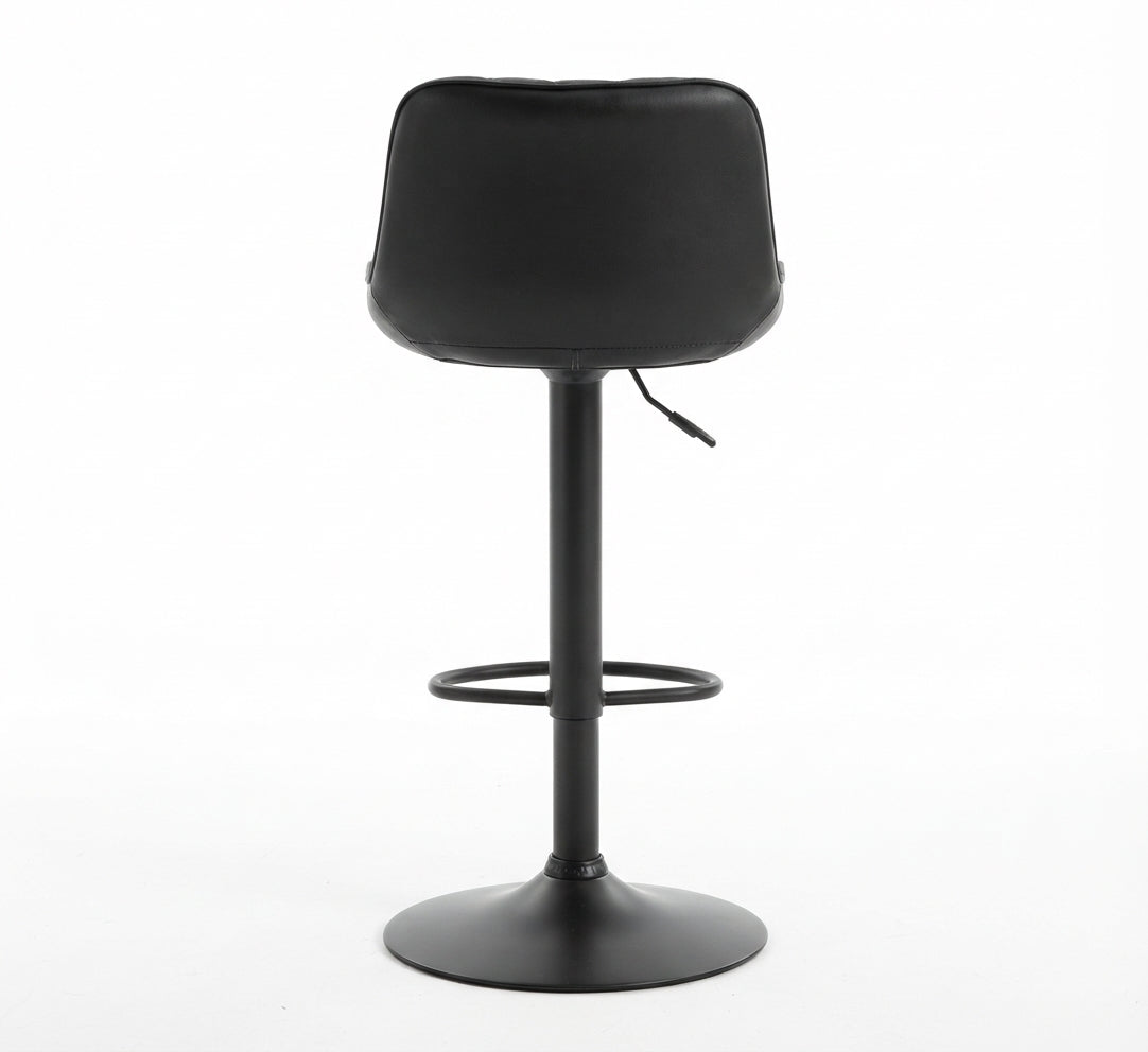 Tabouret de Bar Noir Capitonné – Velmora