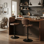 Tabouret de Bar Simili Cuir Marron – Aarhus