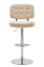 Tabouret de Bar Bouclette Beige Capitonné – Norello